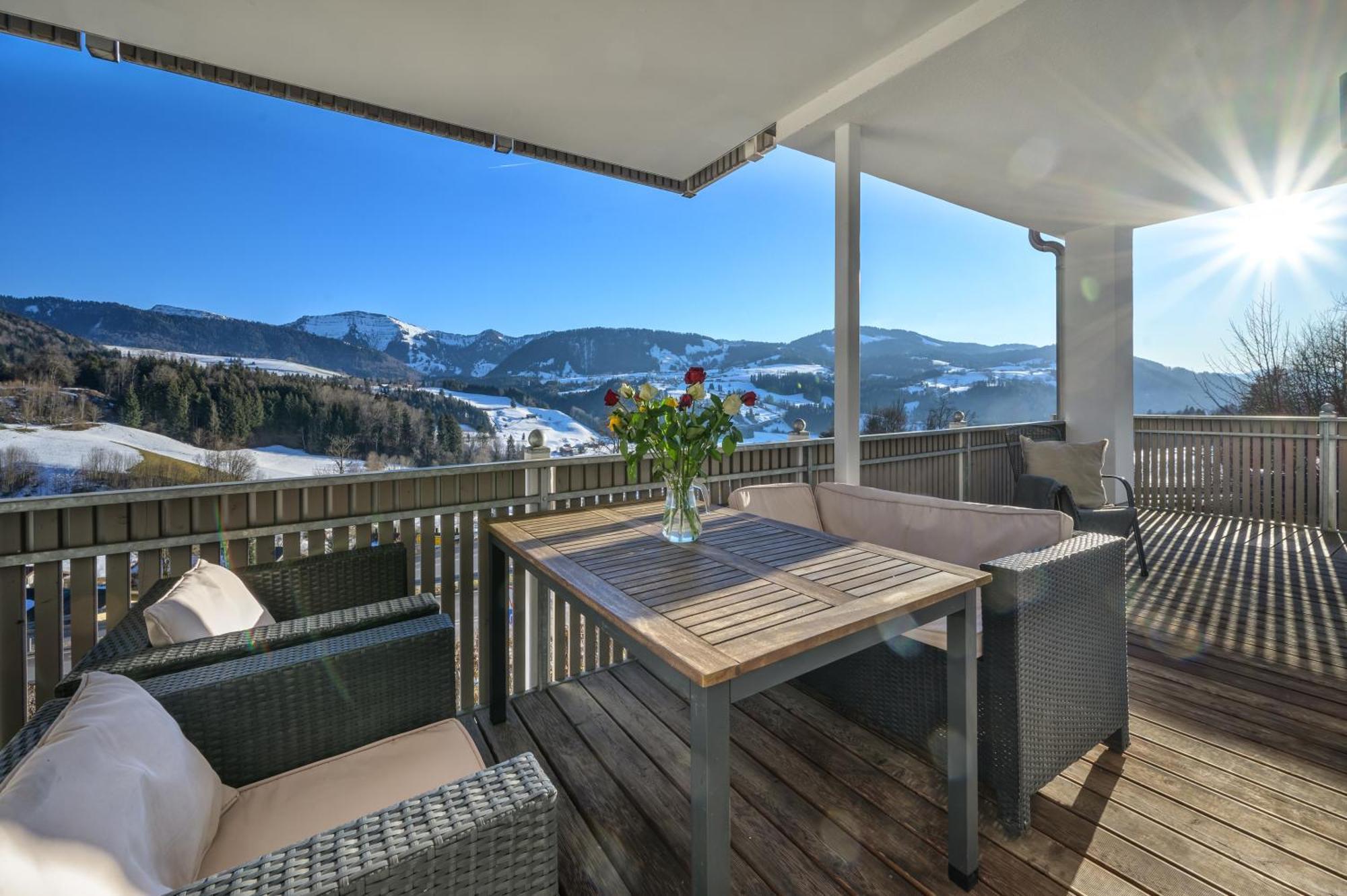 Haus "Bergblick" Ferienwohnung Hochgrat Oberstaufen Mit 2 Schlafzimmer Dış mekan fotoğraf