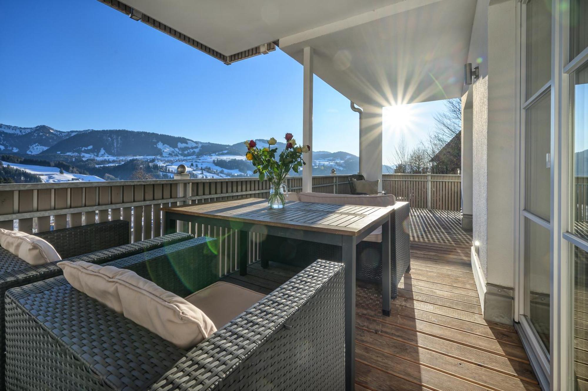 Haus "Bergblick" Ferienwohnung Hochgrat Oberstaufen Mit 2 Schlafzimmer Dış mekan fotoğraf